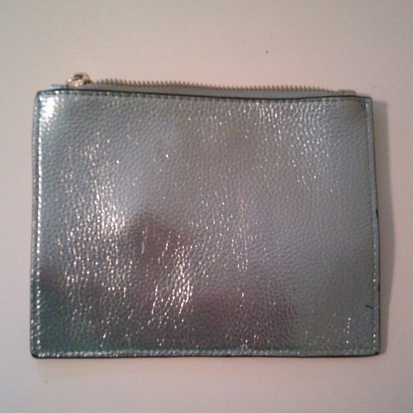 Shiny Silver Zip Cosmetic Anything Bag - Picture 3 of 4